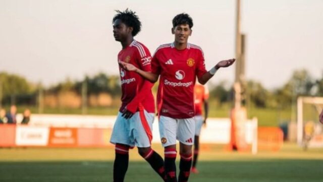 Gabriel v akcii počas zápasu Liverpool U18 vs Manchester United U18.
