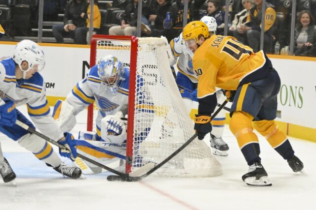Blues sa po príchode Blackhawks zameriavajú na hru vpredu NHL: St. Louis Blues v Nashville Predators