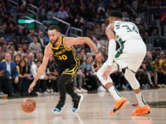 Bojovníci sú vyzývaní, aby urobili všetko, čo je potrebné, aby Giannis Antetokounmpo Trade maximalizoval Steph Curry logo pochodového šialenstva