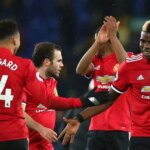 Paul Pogba a Jesse Lingard oslavujú