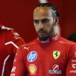 Ferrari SF25 Lewisa Hamiltona na testovaní Formuly 1 v Abú Zabí - Zdroj: Getty
