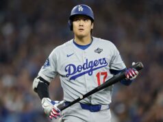 „Chce zložiť Shohei Ohtani Goliáš“ logo pochodového šialenstva