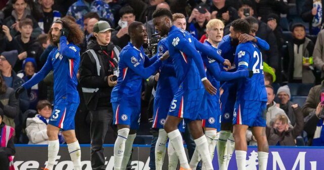 Hráči Chelsea oslavujú 