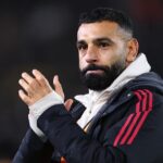 Mohamed Salah z Liverpoolu počas zápasu Premier League medzi Leeds United a Liverpoolom na Elland Road 6. decembra 2025 v Leedse v Anglicku