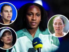 Coco Gauff na príkladoch Aryny Sabalenkovej, Igy Swiatekovej a Jessicy Pegulovej výrazne formuluje tvrdenie proti rozdielom v odmeňovaní žien a mužov. Coco Gauff počas tlačovej konferencie na US Open 2025 (Zdroj: Getty)