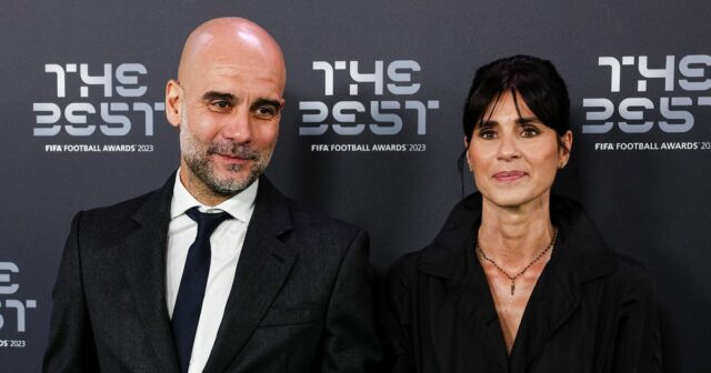 Hlavný tréner Manchestru City Pep Guardiola a jeho manželka Cristina Serra 