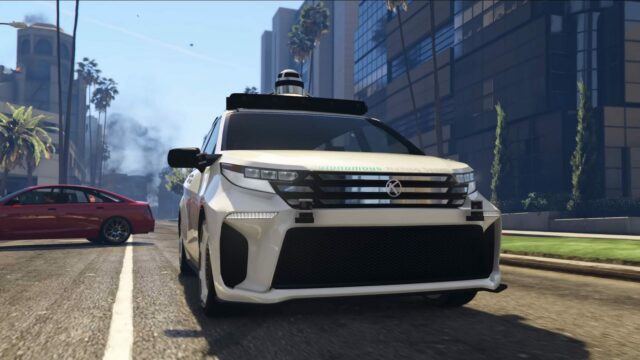 Dokážete riadiť robotickú os KnoWay Vivanite v GTA Online? Taxík KnoWay sa dá riadiť cez jeho modul iba v tejto misii (Obrázok cez Sportskeeda Gaming || Rockstar Games)