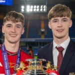 Jack Fletcher a Tyler Fletcher s hráčmi do 18 rokov z Man Utd v roku 2024