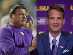 Ed Orgeron naznačuje, že dvere nie sú úplne zatvorené, keď sa pripojíte k personálu LSU Lane Kiffin, pretože šepkanie o stretnutí je čoraz hlasnejšie. logo pochodového šialenstva