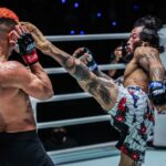 Enkh-Orgil Baatarkhuu omráči Fabricia Andradeho kopom v rotujúcom kolese