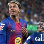 Európsky futbal: Lamine Yamal je v cieli v zápase Barcelony s 10-členným Villarrealom | Európsky klubový futbal
