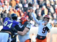 Fanúšikovia NFL odpálili Bengals po víťazstve Ravens 24:0 v 15. týždni logo pochodového šialenstva