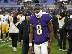 Fanúšikovia NFL reagujú, keď spoluhráč Lamara Jacksona dostane suspendáciu na 3 zápasy za zneužívanie návykových látok logo pochodového šialenstva