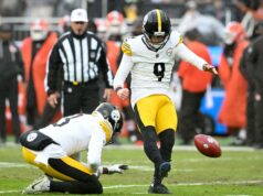 Fanúšikovia NFL roztrhali kopačky Steelers za chýbajúcu rozhodujúcu FG po vyradení Aarona Rodgersa proti Brownsovi logo pochodového šialenstva