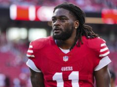 Fanúšikovia NFL vytrhli Brandona Aiyuka, keď 49ers umiestnil WR na rezervný zoznam a predčasne ukončil sezónu logo pochodového šialenstva