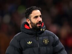 Filozofia Rubena Amorima zlyhala a opúšťa Man United s novým problémom Víťaz zápasu Patrick Dorgu (uprostred) hral ako krídelník, nie krajný obranca (PA Wire)