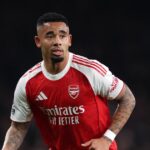 Gabriel Jesus z Arsenalu počas zápasu Premier League medzi Arsenalom a Wolverhampton Wanderers na Emirates Stadium 13. decembra 2025 v Londýne v Anglicku