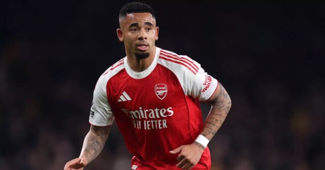 Gabriel Jesus prijal srdcervúce zranenie Arsenalu po „zanedbávaní“ manželky a Gabriel Jesus z Arsenalu počas zápasu Premier League proti Wolverhamptonu Wanderers