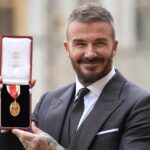 David Beckham po získaní rytierskeho titulu