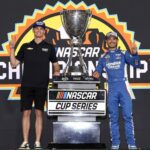 Corey Day (7) a Kyle Larson (57) v Kokomo High Limit Series Winged 410 Sprint. Zdroj: Getty