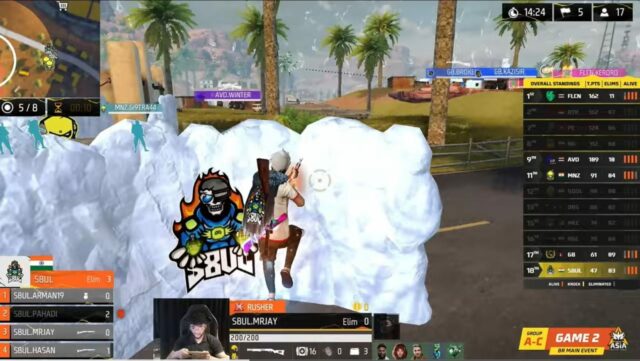 Hlavné podujatie Free Fire Max Asia Invitational (FFMAI) 2025 BR: Celková bodová tabuľka hlavného podujatia Asia Cup Invitational 2025 (obrázok cez YouTube/Free Fire Max Esports India Official)