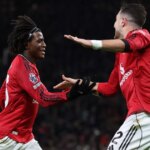 Patrick Dorgu oslavuje svoj gól proti Newcastlu