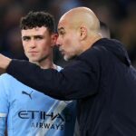 Pep Guardiola hovoril s Philom Fodenom počas víťazstva Manchestru City nad West Hamom