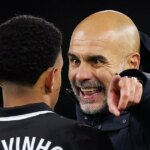 Pep Guardiola hovorí so Savinhom