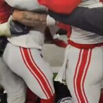 Zdalo sa, že rohový obranca obrov Rico Payton sa pokúša udupať Chigoziemu Anuseimovi do hlavy