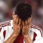 Mehdi Taremi z Iránu oslavuje po strelení gólu počas zápasu Ázijského pohára AFC 2023 medzi Iránom a Spojenými arabskými emirátmi na štadióne Education City Stadium v ​​Al Rayyan, Katar, 23. januára 2023. (Foto: Noushad Thekkayil/NurPhoto cez Getty Images)