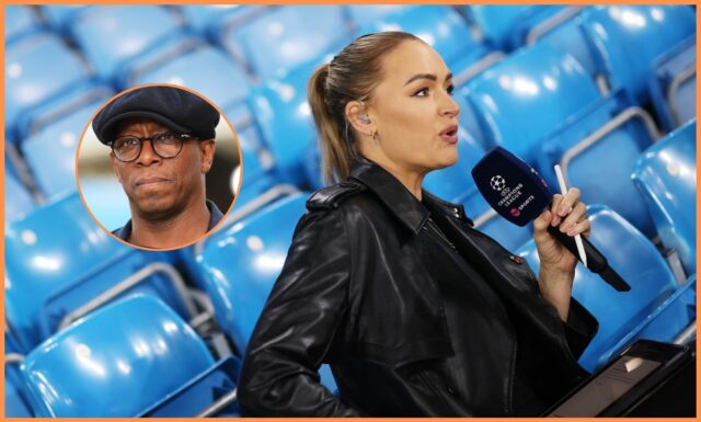 Ian Wright v správe od Laury Woodsovej Ian Wright pomáha Laure Woodsovej po jej kolapse naživo