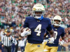 Jeremiyah Love „už skončil“ play-off Notre Dame, obhajuje výnimku Jeremiyah Love „už skončil“ play-off Notre Dame, obhajuje výnimku