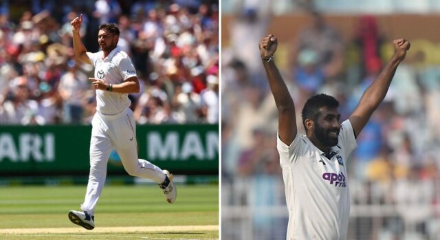 Josh Tongue pózuje s cenou PoTM po 4. teste Ashes 2025-26. Zdroj: Getty