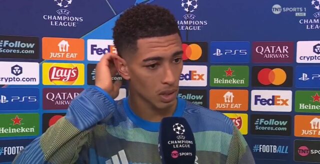 Jude Bellingham analyzuje prehru Realu Madrid s Manchestrom City Jude Bellingham analyzuje prehru Realu Madrid s Manchestrom City