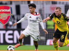 Konkurent z Arsenalu Man United o prestup Nathaniela Browna Nathaniel Brown z Eintrachtu Frankfurt