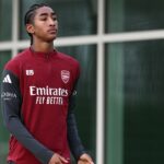Marli Salmon počas tréningu Arsenalu v Sobha Realty Training Center 25. novembra 2025.