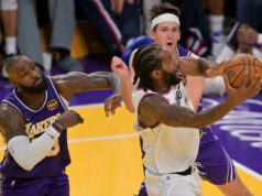 Lakers vyzvali, aby pridelili 13,9 milióna dolárov dopredu, aby pomohli LeBronovi Jamesovi defenzívne logo pochodového šialenstva