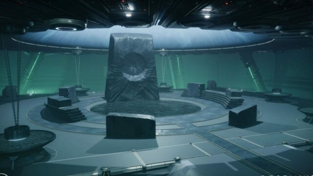 Loot stôl Destiny 2 Equilibrium Dungeon pre všetky stretnutia Nastúpte na stretnutie Harvester v Destiny 2 Equilibrium (obrázok cez Bungie)