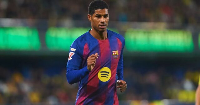 Marcus Rashford počas zápasu Barcelony