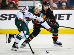 Matt Coronato, Flames zastavili 12-zápasovú bodovú sériu Wild NHL: Minnesota Wild v Calgary Flames