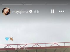 Maya Jama povzbudzuje priateľa Rubena Diasa na konci Man City v Nottingham Forest len niekoľko dní po oslave Vianoc s futbalistom Maya Jama zdieľala tento obrázok na svojom príbehu na Instagrame po tom, čo sledovala priateľa Rubena Diasa