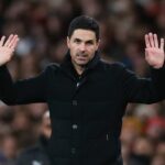 Mikel Arteta manažér / hlavný tréner Arsenalu počas zápasu Premier League medzi Arsenalom a Brentfordom na Emirates Stadium 3. decembra 2025 v Londýne, Anglicko