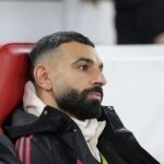 Mohamed Salah na lavičke Liverpoolu.