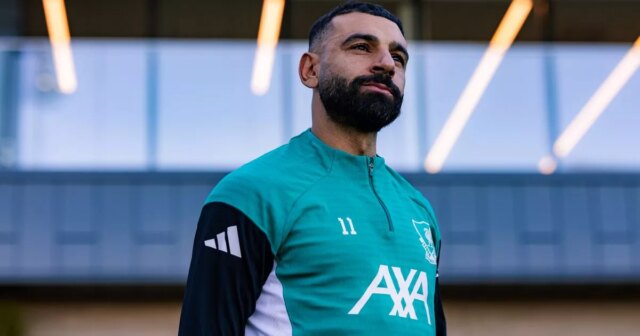 Mohamed Salah počas tréningu Liverpoolu