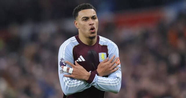 BIRMINGHAM, ANGLICKO – 21. DECEMBRA: Morgan Rogers z Aston Villy v akcii počas zápasu Premier League medzi Aston Villou a Manchestrom United vo Villa Parku 21. decembra 2025 v anglickom Birminghame. (Foto: Neville Williams/Aston Villa FC cez Getty Images)