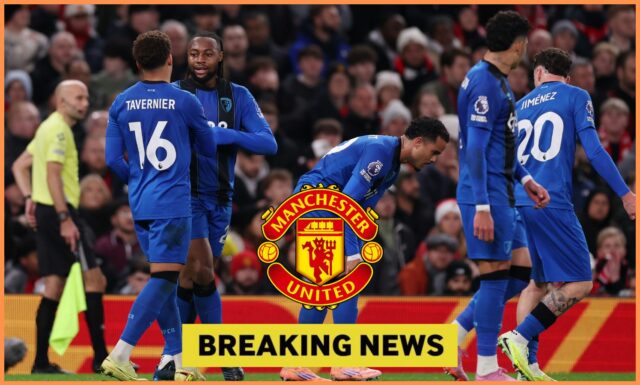 Muž United telefonoval o prestupe Antoina Semenya Antoine Semenyo oslavuje gól za Bournemouth proti Manchestru United