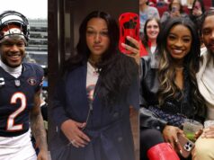 (Na fotkách) Manželka DJa Moorea Rae rekapituluje 16. týždeň medveďov s IG výpisom zo strany Simone Biles logo pochodového šialenstva