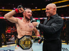 Najlepší rok vôbec? Uvádzanie neuveriteľného UFC Merab Dvalishvili z roku 2025 do historického kontextu Las Vegas, Nevada – október 04: Merab Dvalishvili z Georgia (L) Lands of Punch proti Corymu Sandhagenovi zo Spojených štátov počas titulového súboja v bantamovej váhe v UFC 320: Ankalaev vs Perena na Ocle Vegas, Nevada. (foto sean M. Haffey/GETTY MEMBERS)