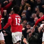 Patrick Dorgu oslavuje gól v úvodnom zápase Manchestru United proti Newcastlu