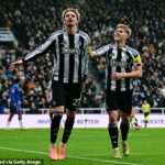 Nick Woltemade skóroval dvakrát, keď sa Newcastle United dostal do skorého vedenia proti Chelsea